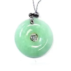 Macy's Jewelry New Macys Dyed Jade Symbol Pendant Sterling